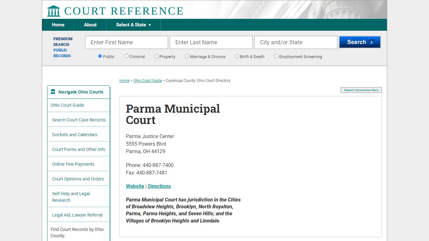 Parma Municipal Court - CourtReference.com